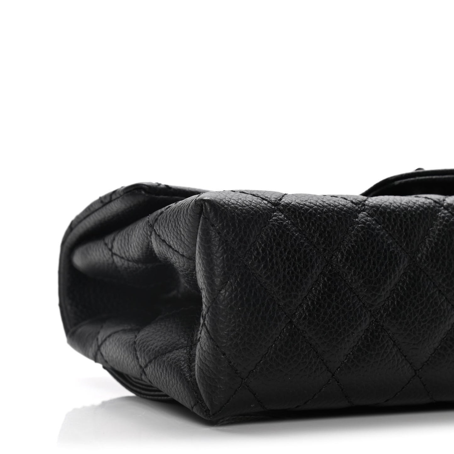 Grained Calfskin Quilted 2.55 Reissue Flap Belt Bag Clutch Black