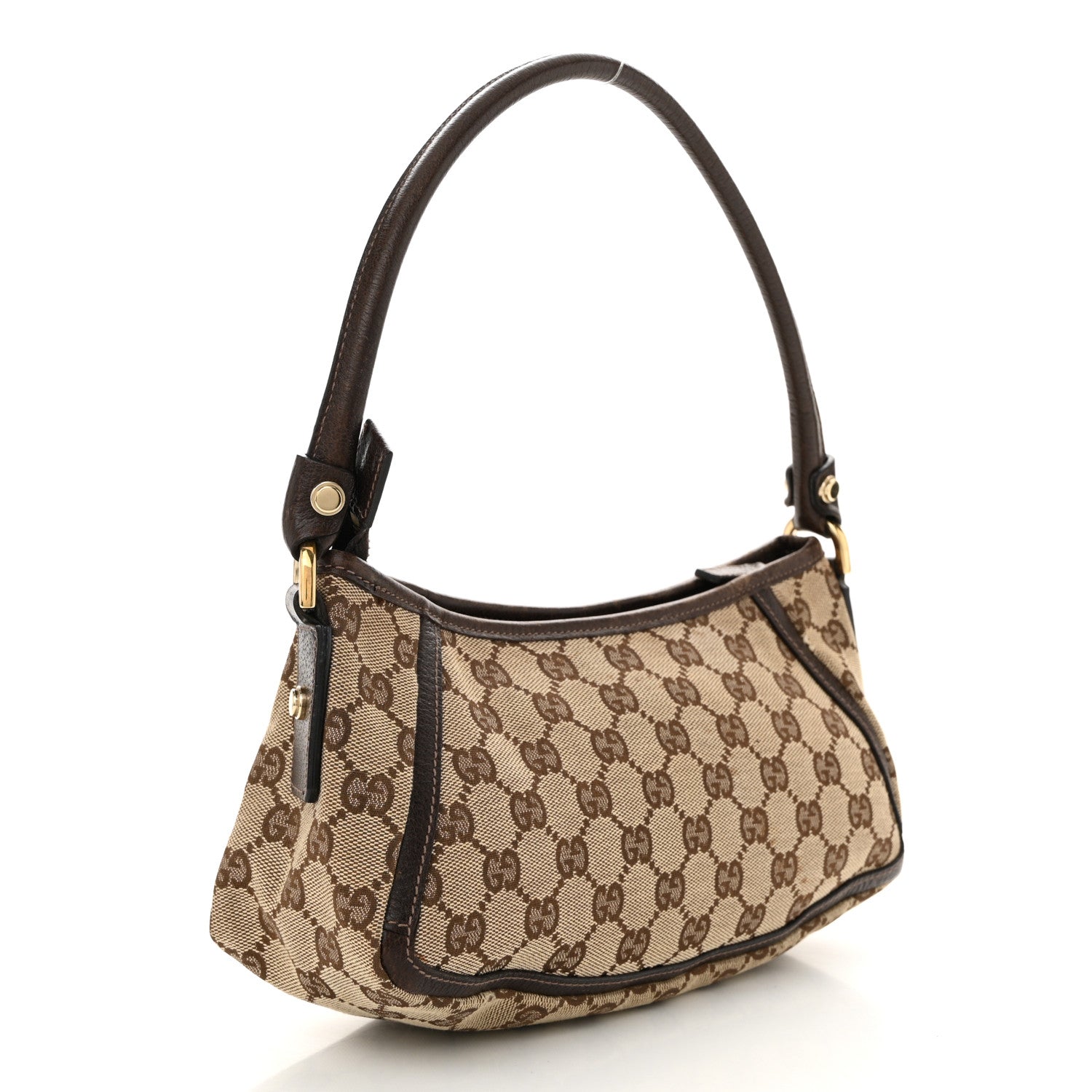 Gucci Monogram D Ring Abbey Pochette Brown 3 of 12