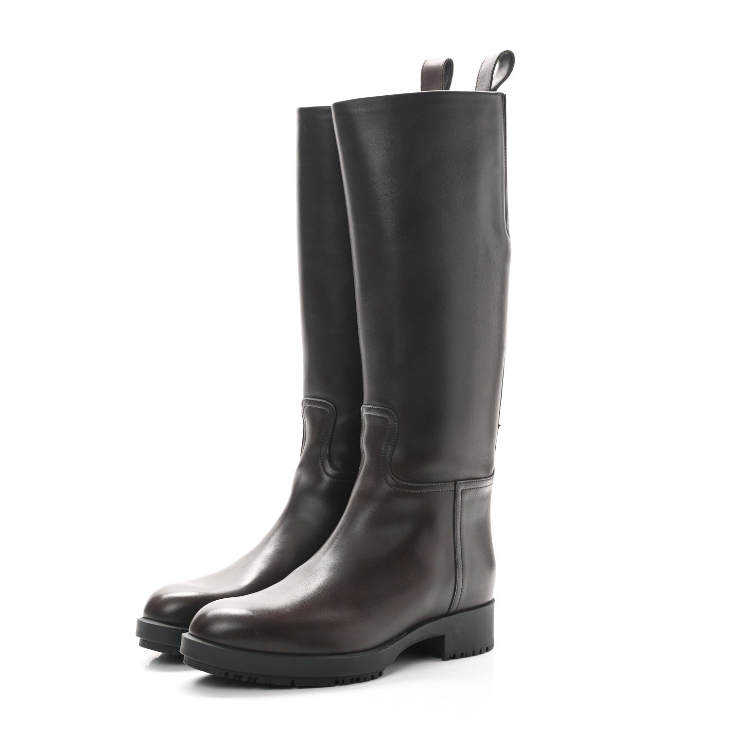 Hermes Calfskin Steeple Boots 37 Moka 3 of 8