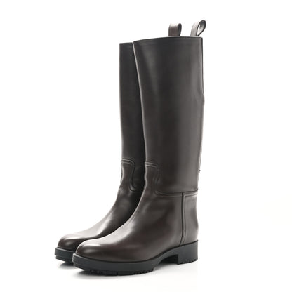 Hermes Calfskin Steeple Boots 37 Moka 3 of 8