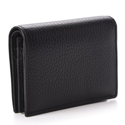 Gucci Pebbled Calfskin GG Marmont Card Case Black 3 of 10