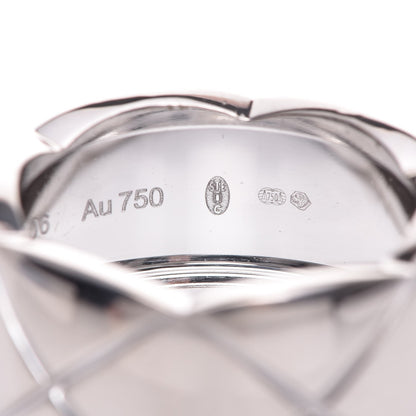 Chanel 18K White Gold Medium Coco Crush Ring 56 7.5 6 of 6