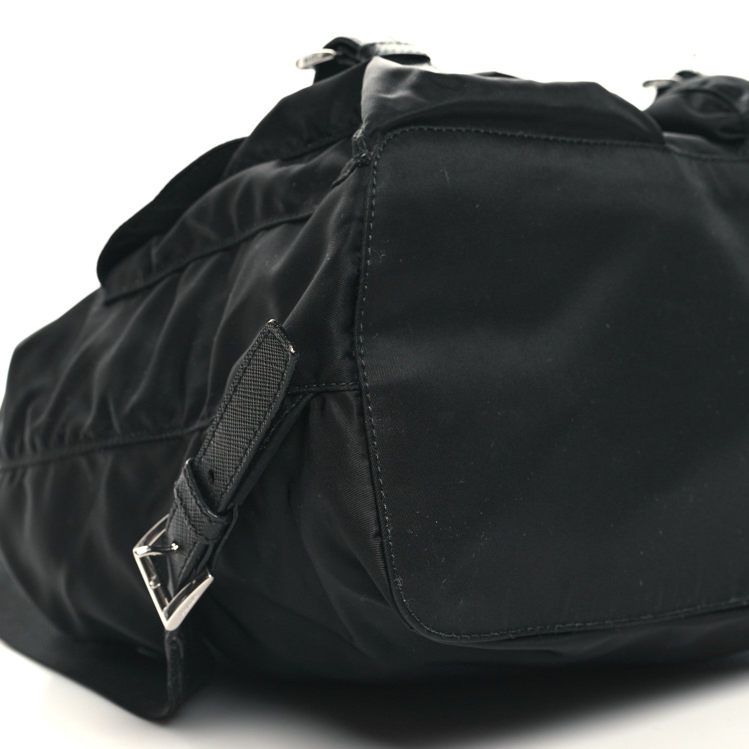 Prada Tessuto Nylon Saffiano Medium Backpack Black 8 of 10