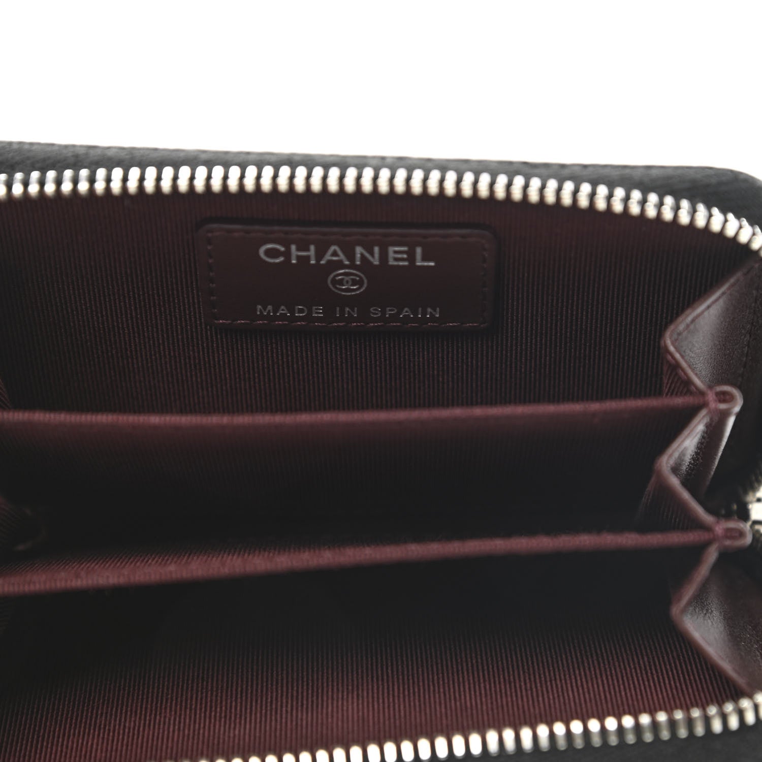 Chanel Caviar Quilted Zip Coin Purse Black 5 of 8