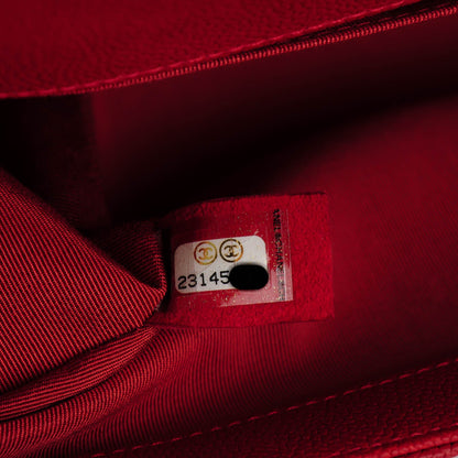 Chanel Caviar Quilted Medium Boy Flap Red 7 of 7