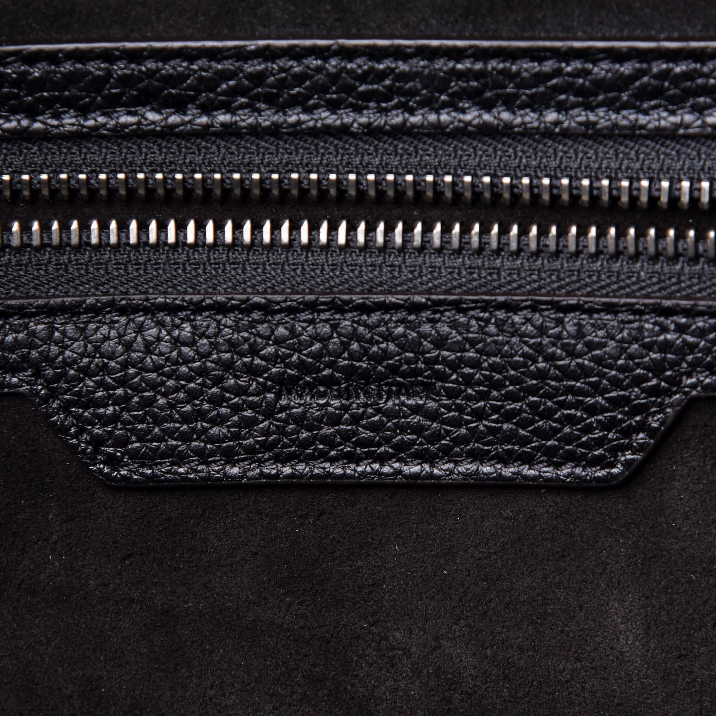 Drummed Calfskin Mini Luggage Black