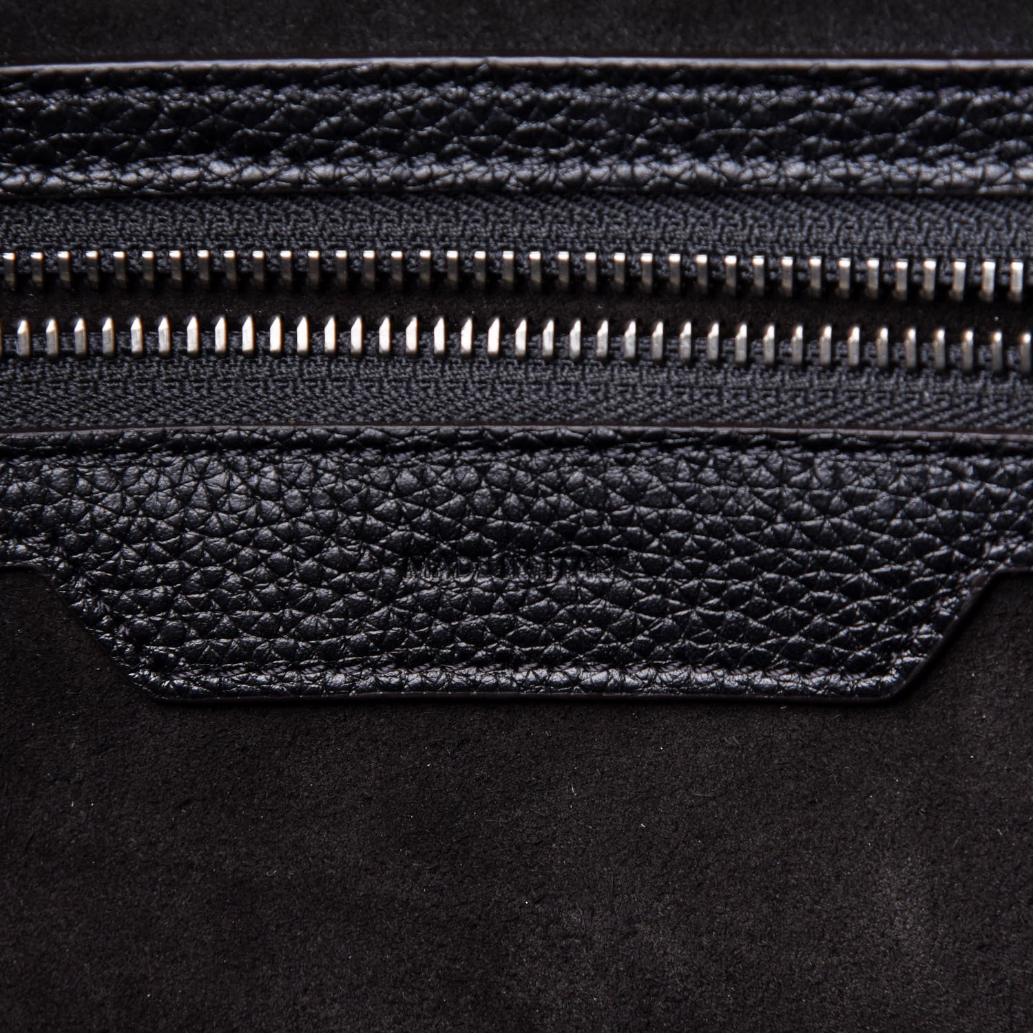 Celine Drummed Calfskin Mini Luggage Black 9 of 11