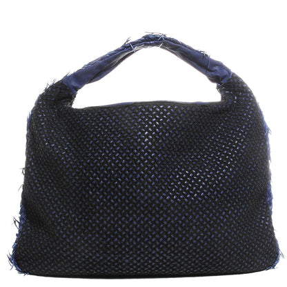 Bottega Veneta Nappa Silk Mini Ponza Devore Fuzzy Maxi Hobo Indigo 1 of 8