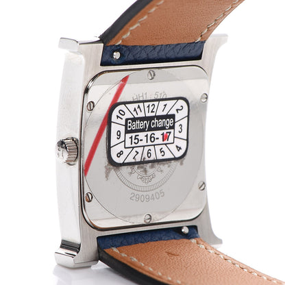 Hermes Stainless Steel Epsom 26mm Heure H Hour Quartz Watch Malta 8 of 9