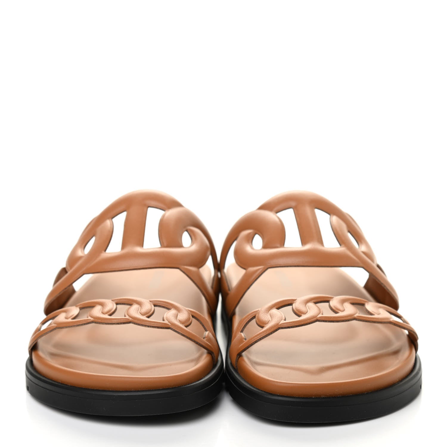 Hermes Nappa Extra Sandals 36.5 Gold 2 of 8