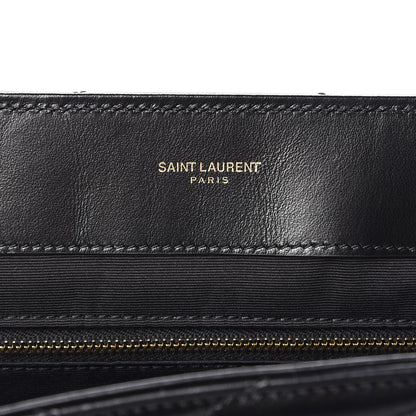 Saint Laurent Calfskin Y Quilted Monogram Large Loulou Chain Satchel Black 7 of 11