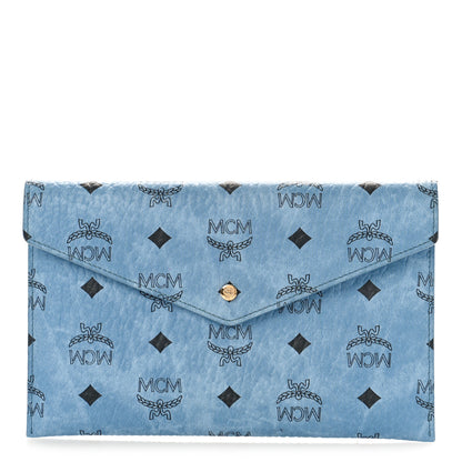 MCM Visetos Envelope Clutch Blue 1 of 9