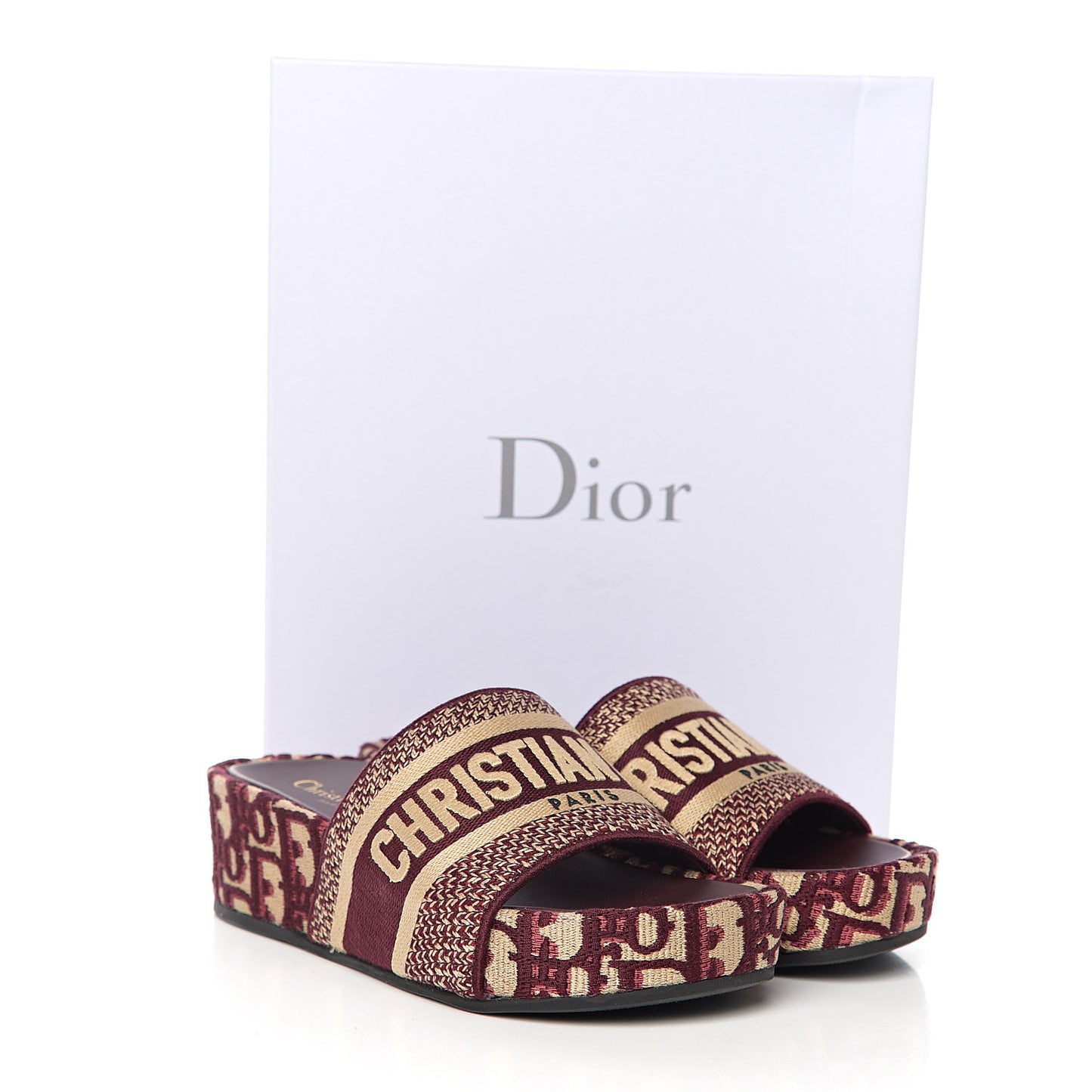 Oblique D-Way Platform Sandal 35 Deep Amaranth