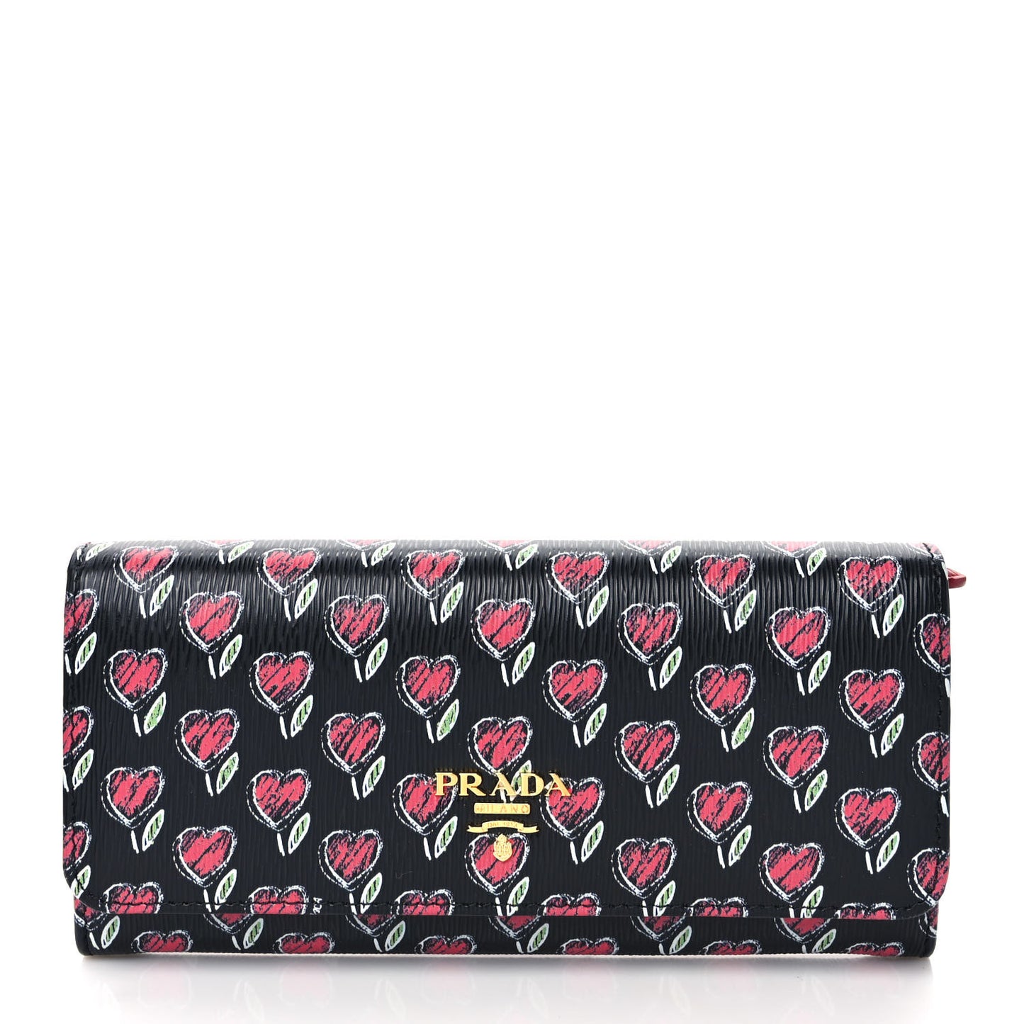 Vitello Move Love Continental Flap Travel Wallet Black