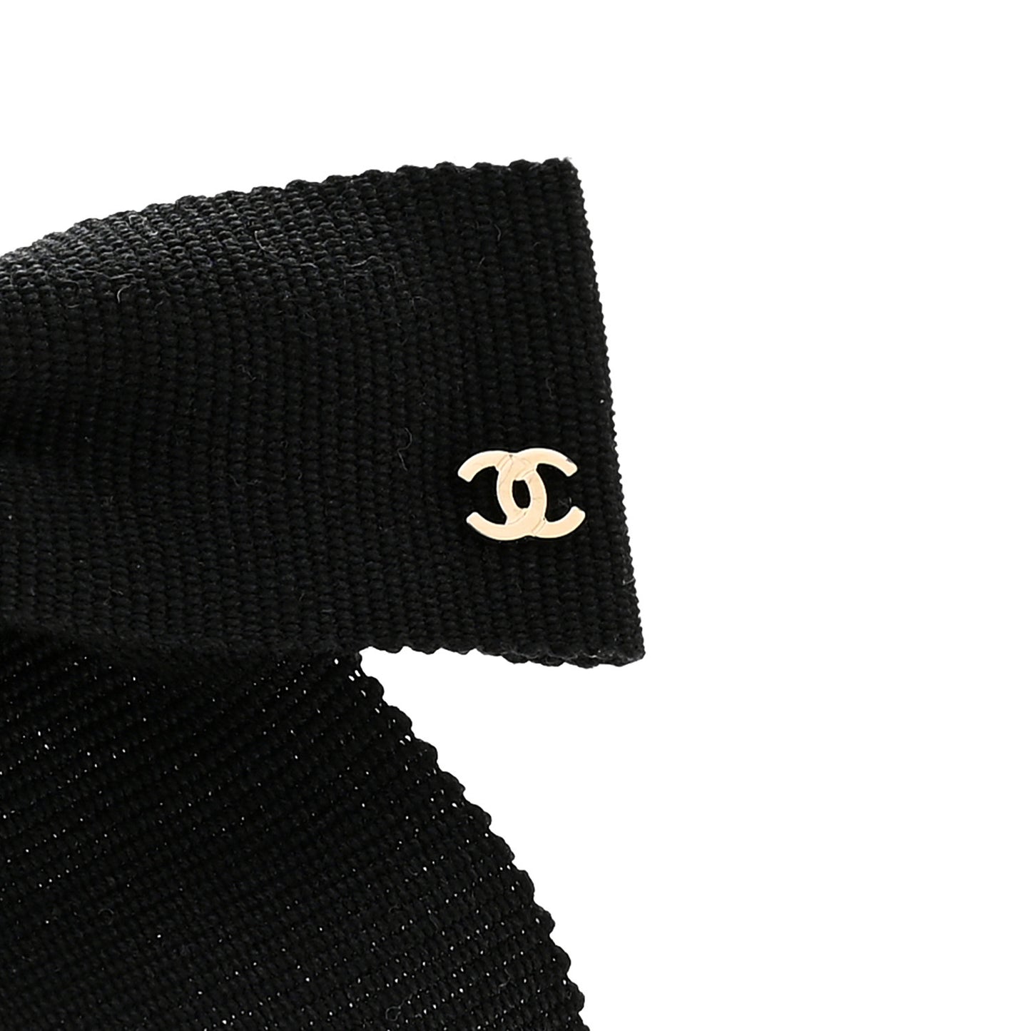 Grosgrain Bow CC Hair Clip Black