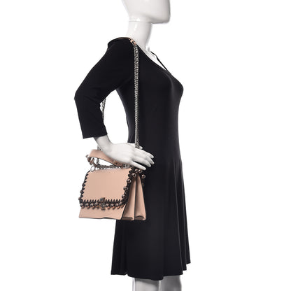 Fendi Vitello Liberty Ribbon Pearl Lace Up Kan I Shoulder Bag Plaster 2 of 10