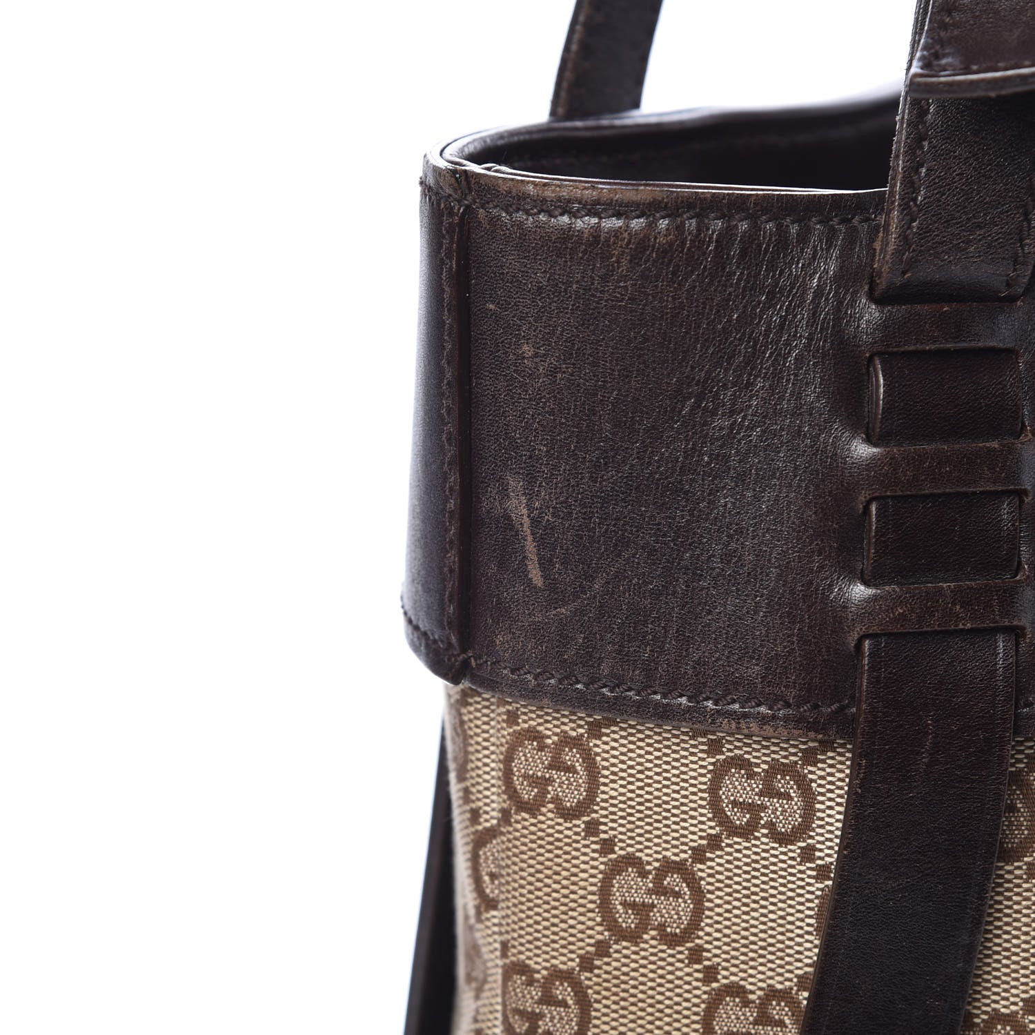 Gucci Monogram Calfskin Tote Dark Brown 12 of 19