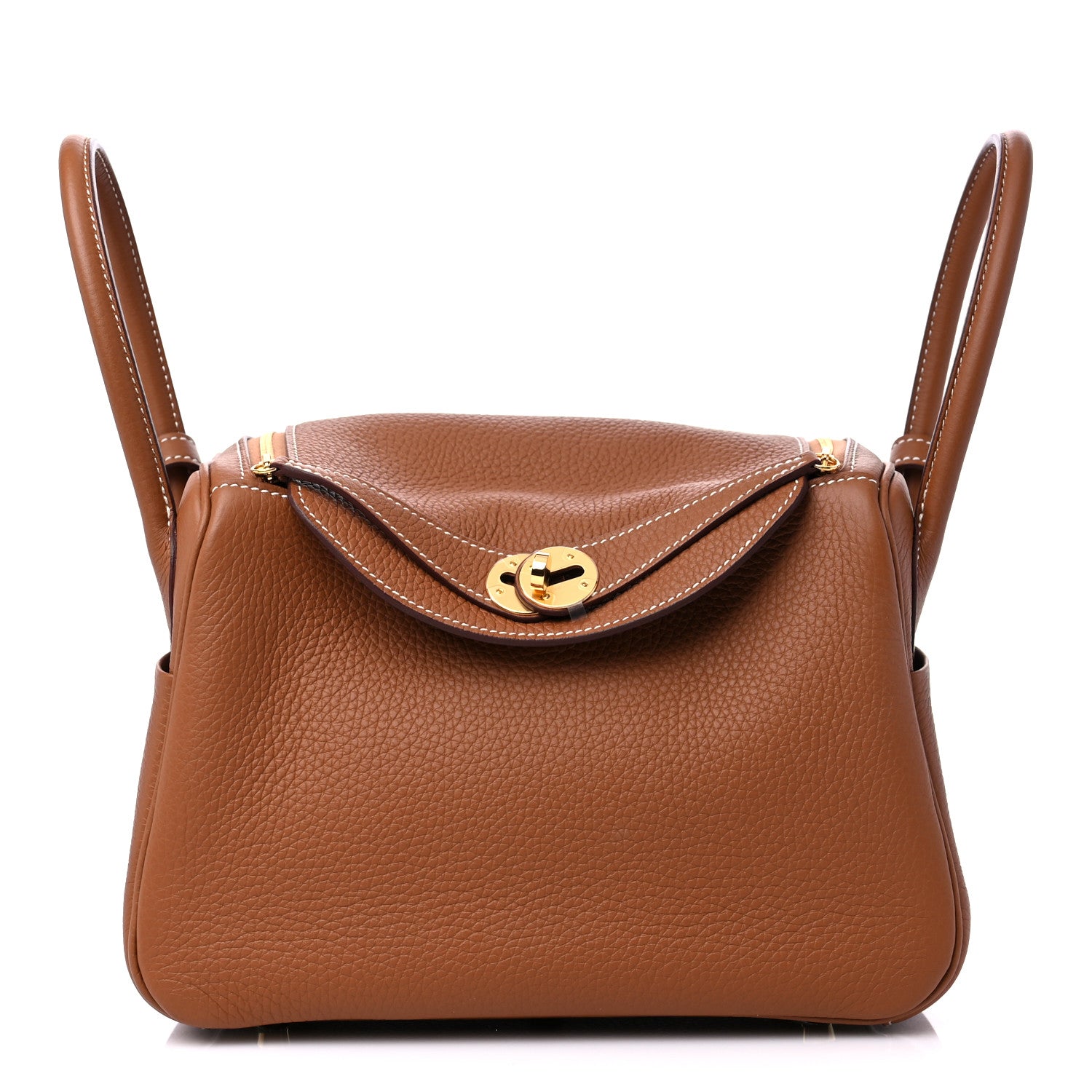 Hermes Taurillon Clemence Lindy 26 Gold 1 of 10