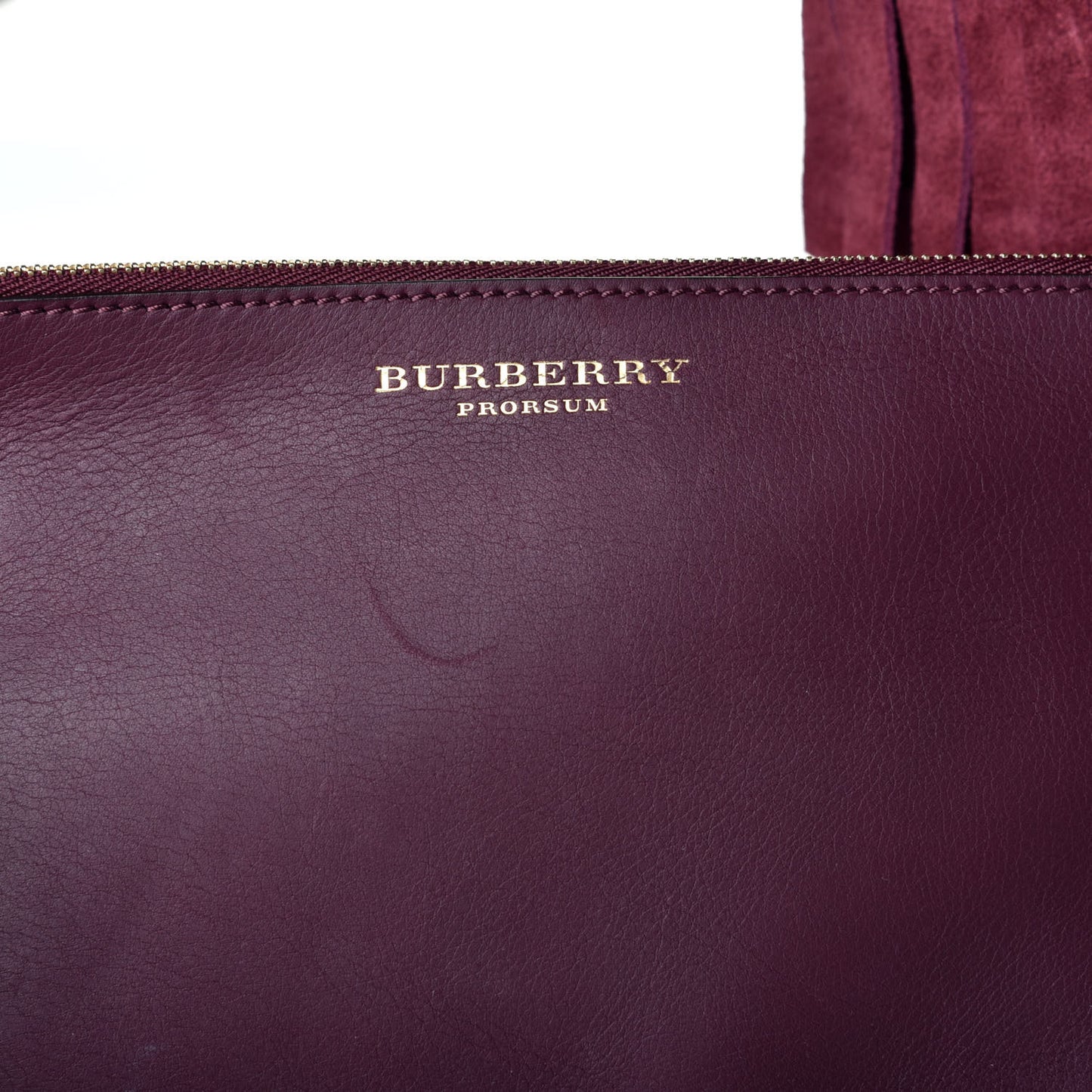 Prorsum Suede Fringe Bucket Bag Elderberry