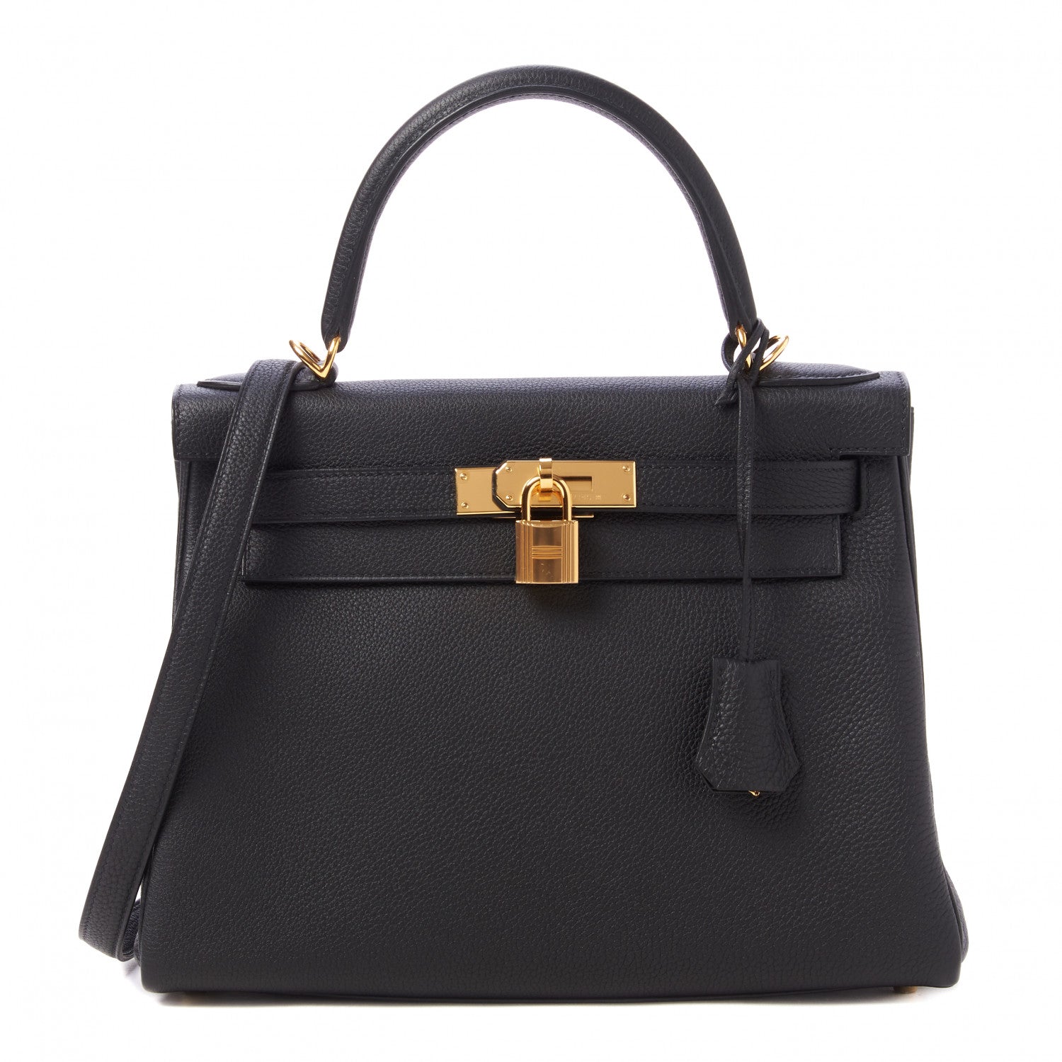 Hermes Togo Kelly Retourne 28 Black 1 of 34
