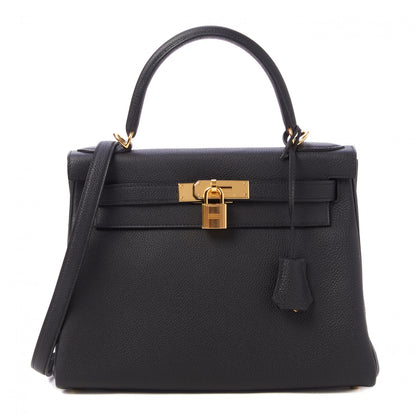 Hermes Togo Kelly Retourne 28 Black 1 of 34