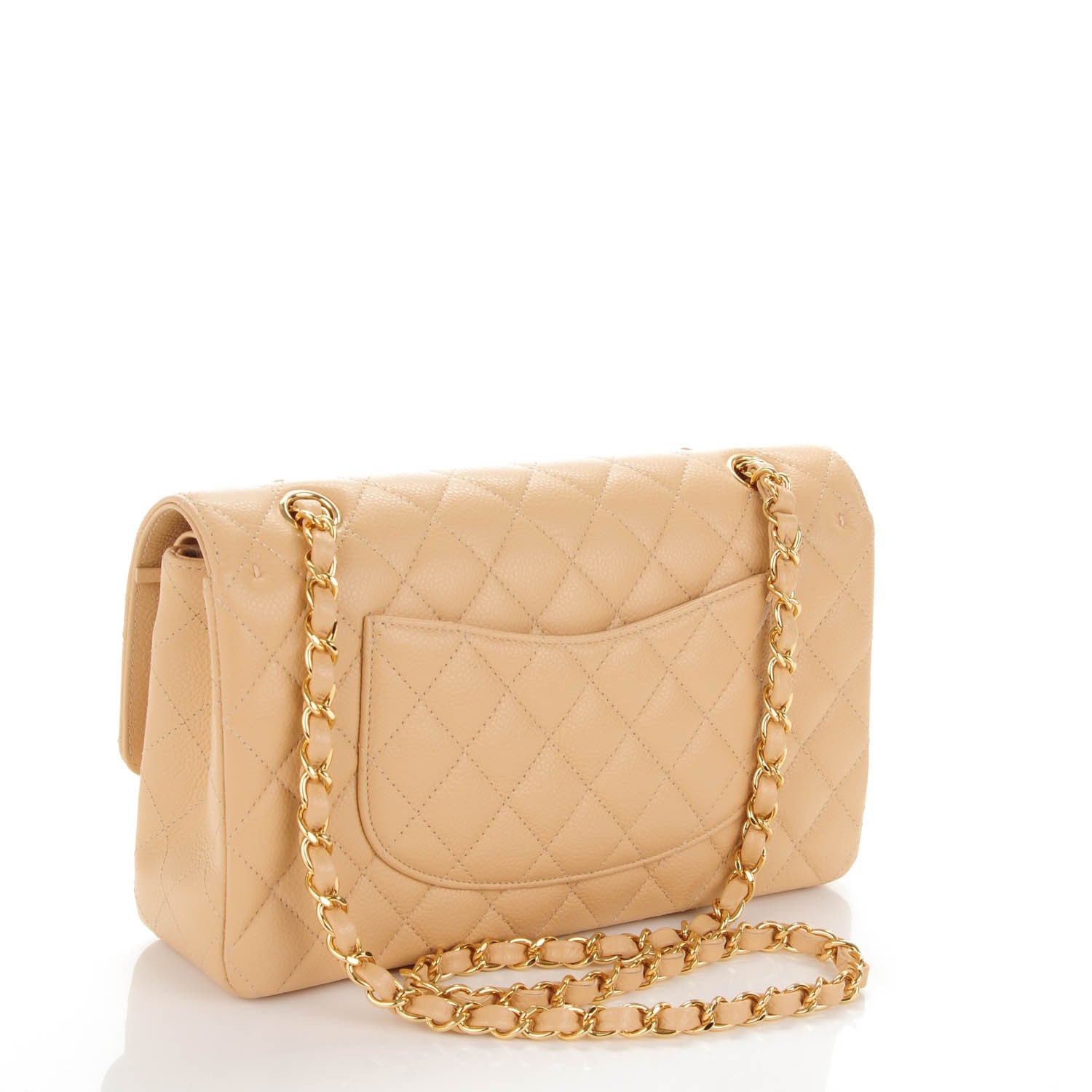 Chanel Caviar Quilted Medium Double Flap Beige Clair 3 of 8
