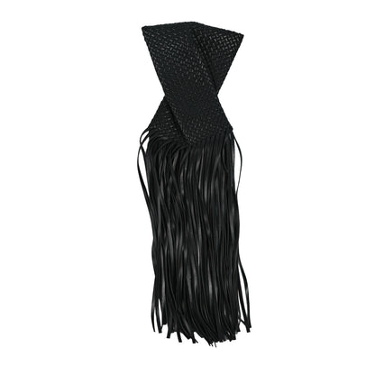 Bottega Veneta Nappa Intrecciato The Fringe Crisscross Bag Black 1 of 7