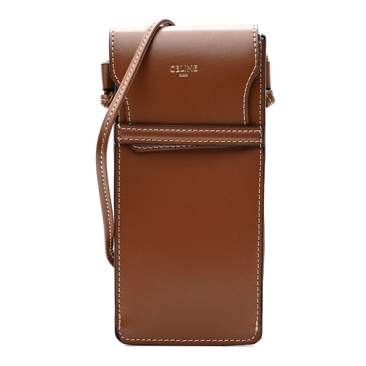 Smooth Calfskin Sunglasses Pouch Tan
