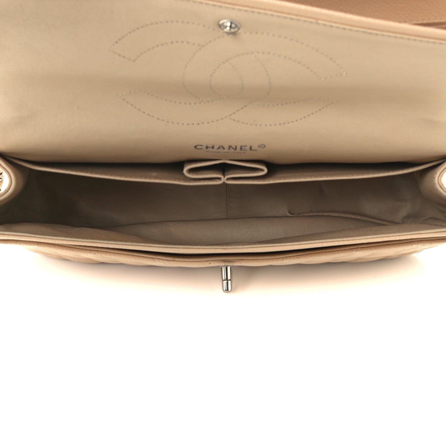 Chanel Caviar Quilted Jumbo Double Flap Light Beige 4 of 13