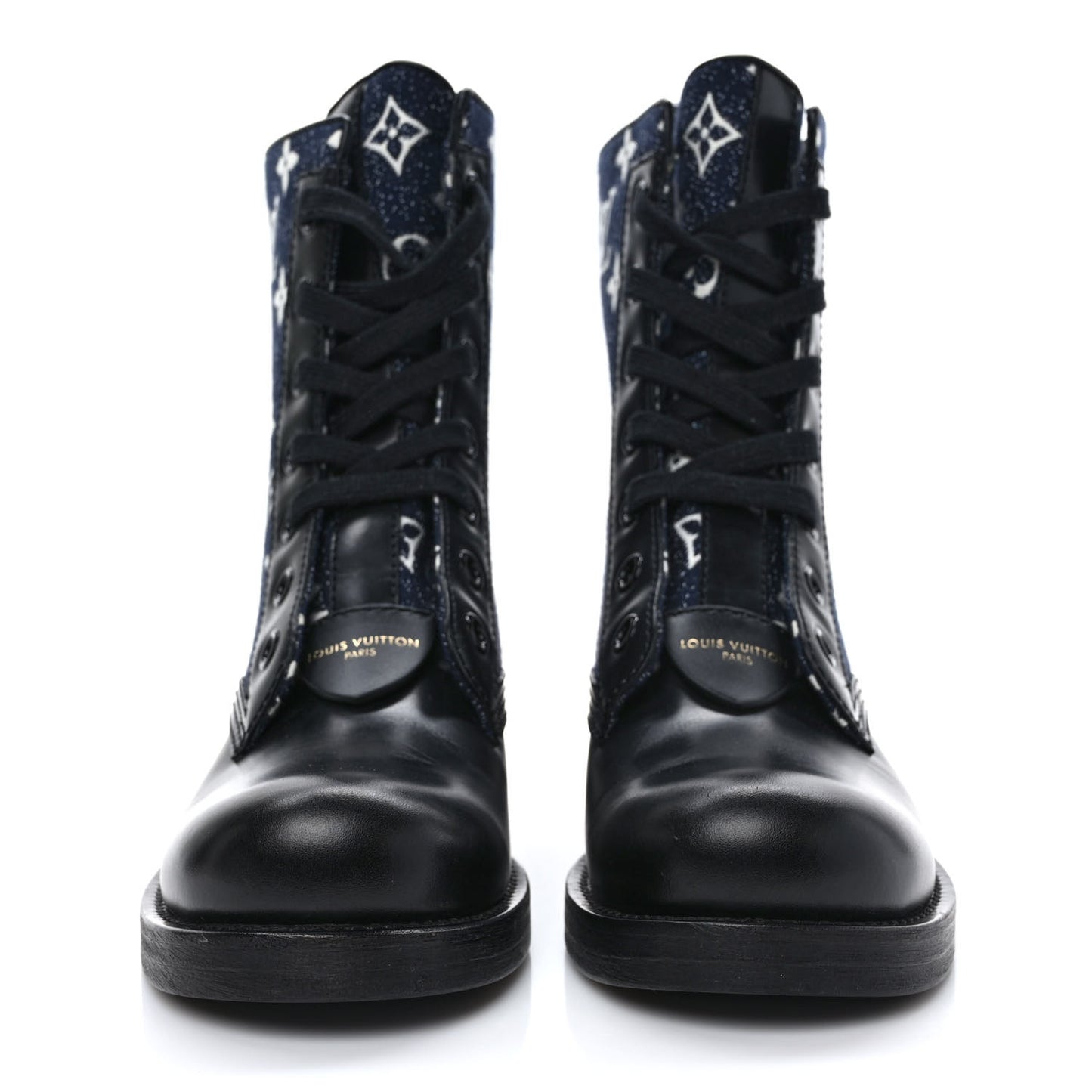 Denim Calfskin Metropolis Flat Ranger Boot 38