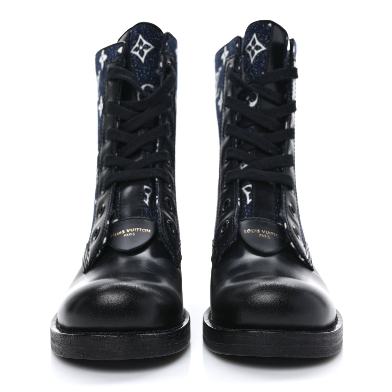 Louis Vuitton Denim Calfskin Metropolis Flat Ranger Boot 38 2 of 7