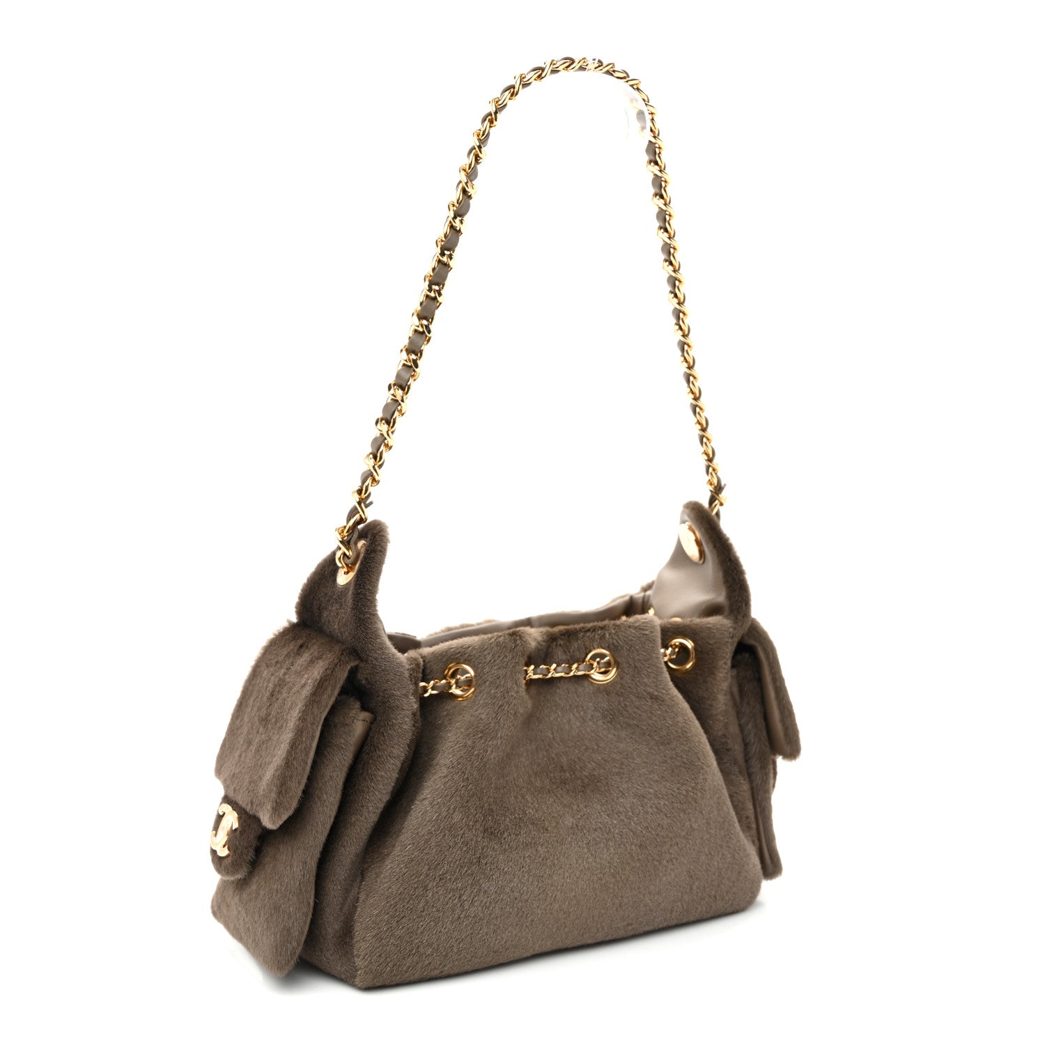 Chanel Pony Hair Mini Chanel 25 Handbag Dark Khaki 3 of 11