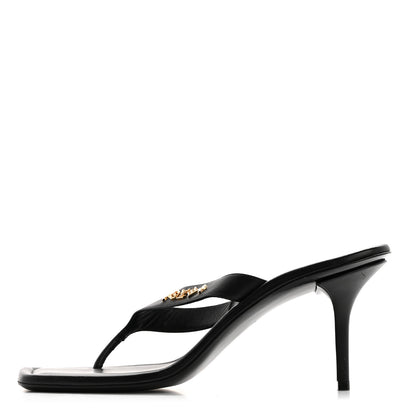 Louis Vuitton Calfskin Signature Thong Sandal 40 Black 1 of 9