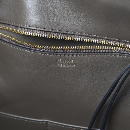 Celine Smooth Calfskin Crocodile Embossed Nubuck Mini Tie Tote Grey 6 of 16