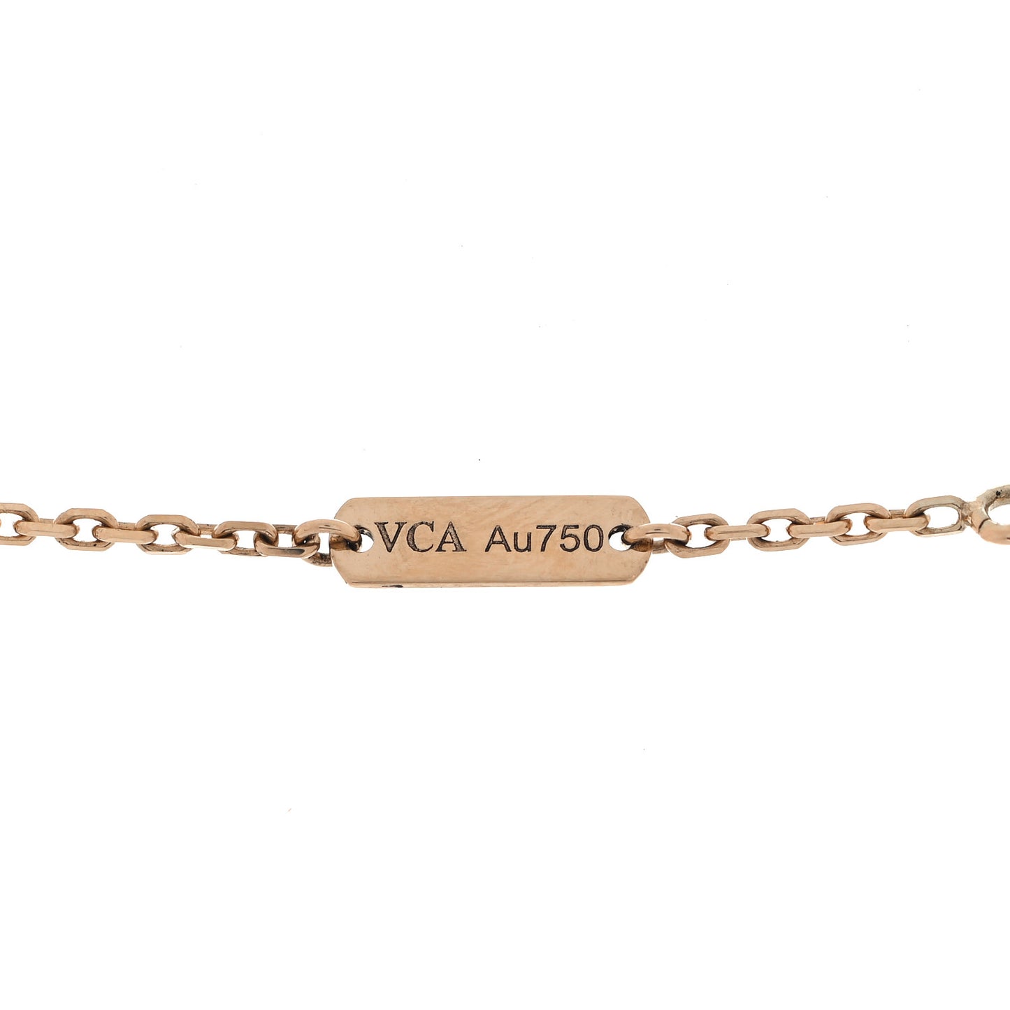 18K Yellow Gold Mother of Pearl Lucky Alhambra Butterfly Pendant Necklace