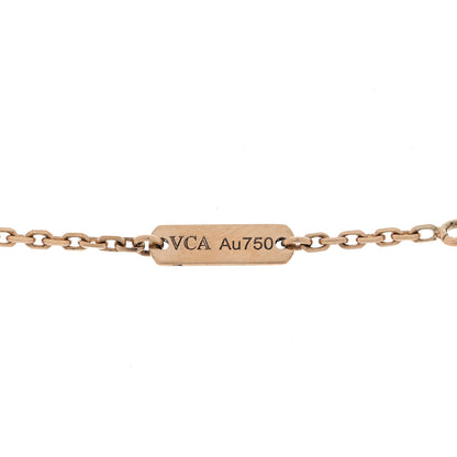 Van Cleef & Arpels 18K Yellow Gold Mother of Pearl Lucky Alhambra Butterfly Pendant Necklace 9 of 12