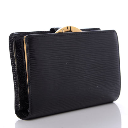 Louis Vuitton Epi French Purse Wallet Black 3 of 10