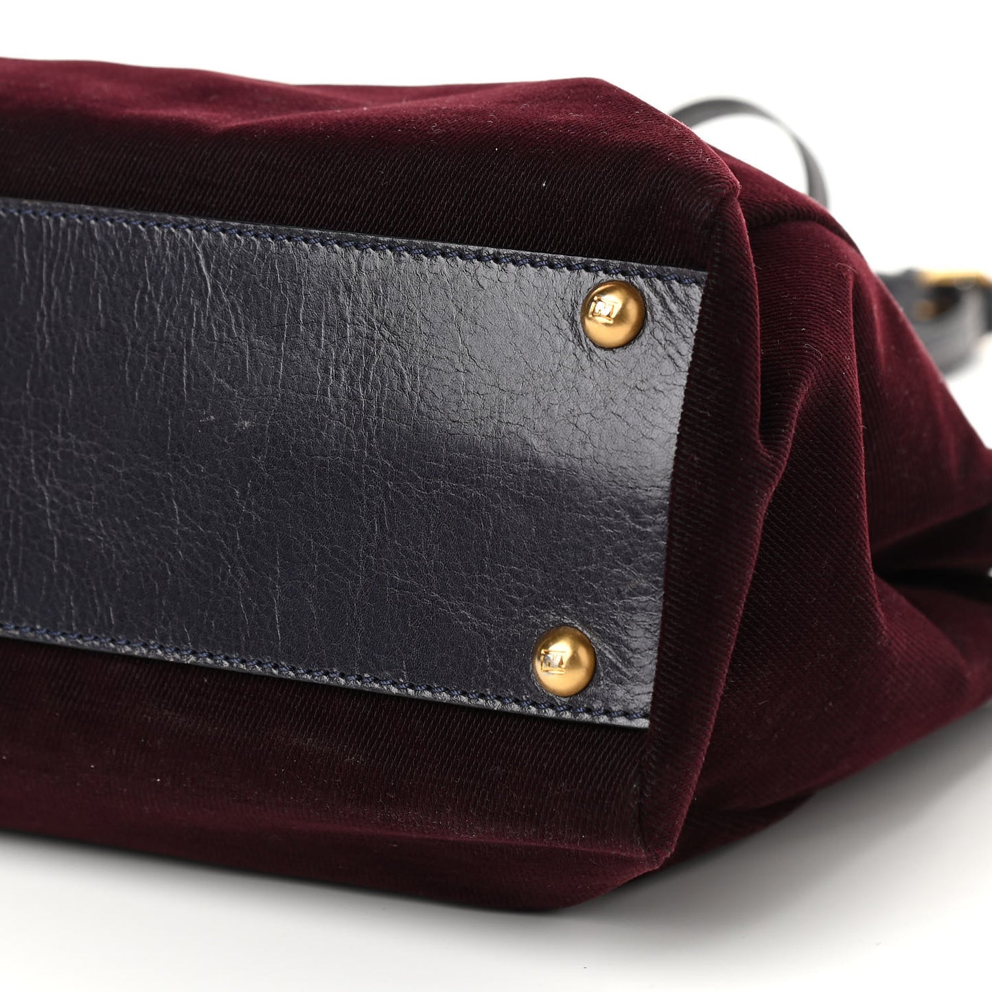 Denim Vitello Zucca Medium Peekaboo Iconic Satchel Vinaccia Blue Navy