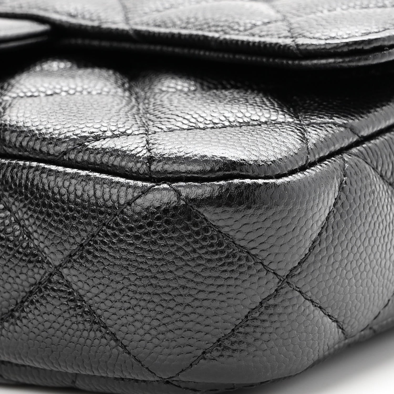 Chanel Caviar Quilted Flap Phone Holder With Chain Black 12 of 13