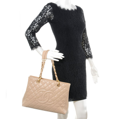 Chanel Caviar Quilted Grand Shopping Tote GST Beige 2 of 10