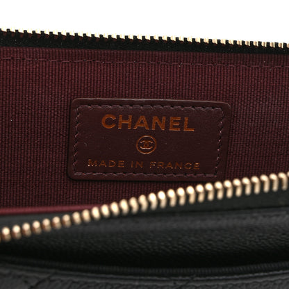 Chanel Caviar Quilted CC Zip Around Card Holder Black 6 of 8
