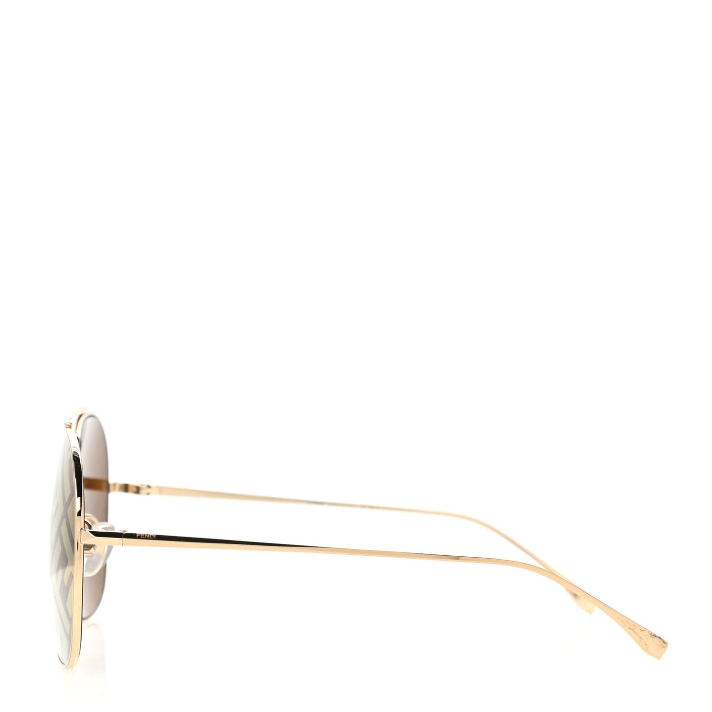Metal Fendi Forever Aviator Sunglasses FF0407/G/S Gold