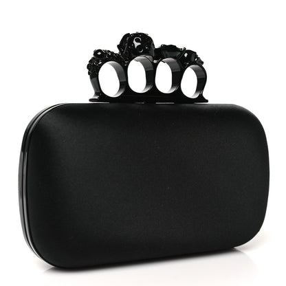 Alexander McQueen Silk Knucklebox Clutch Black 3 of 8