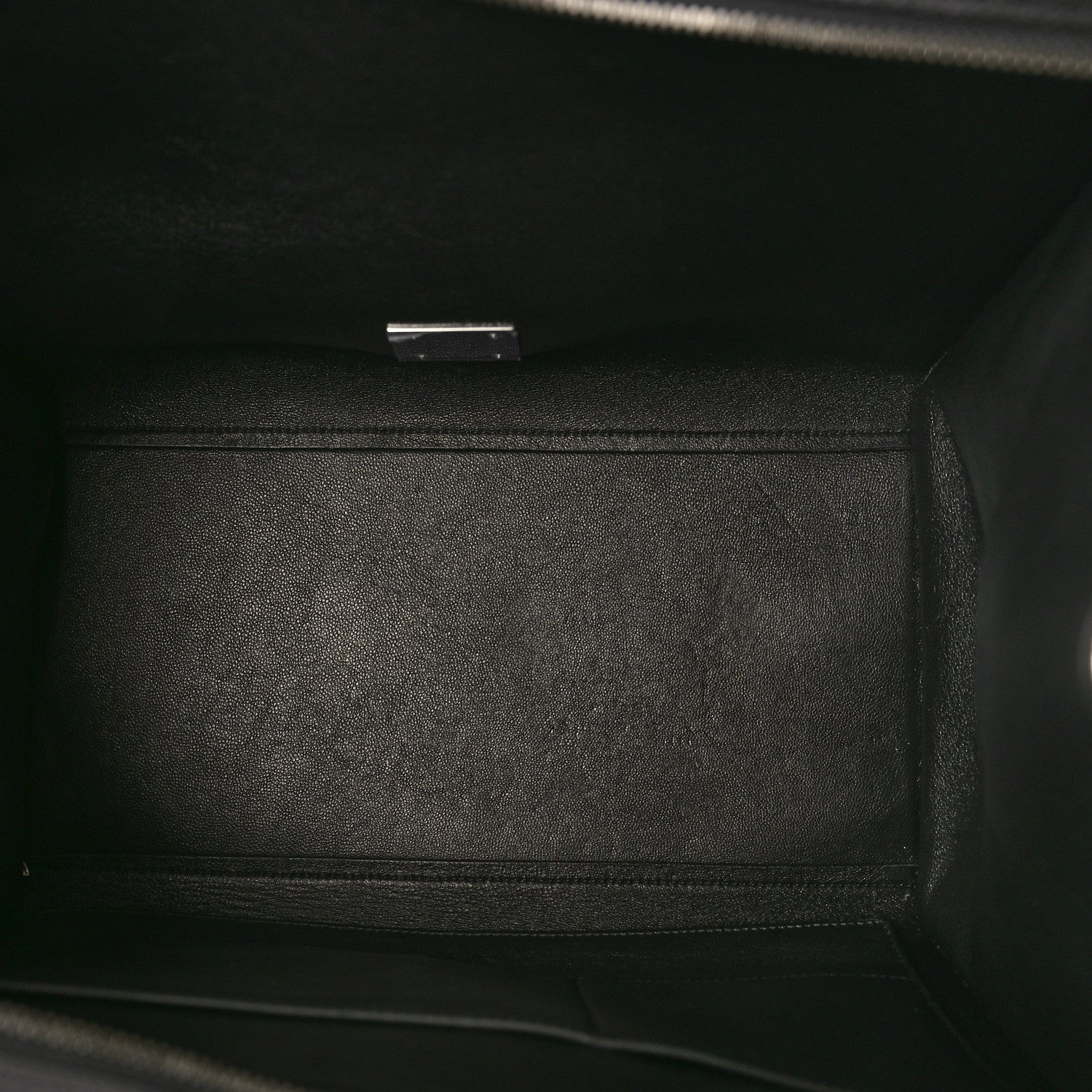 Celine Drummed Calfskin Suede Medium Trapeze Black 5 of 9