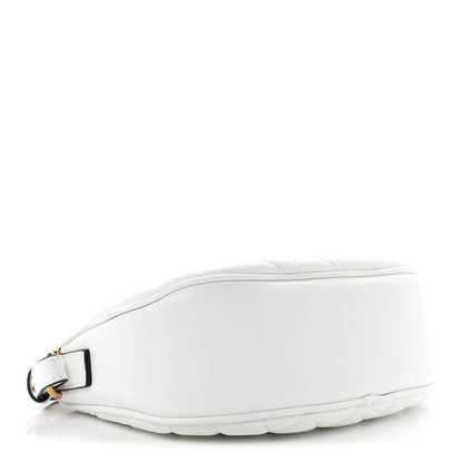 Versace Nappa Quilted La Medusa Half Moon Crossbody White 3 of 9