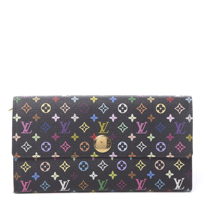 Louis Vuitton Monogram Multicolor Sarah Wallet Black Violet 1 of 7