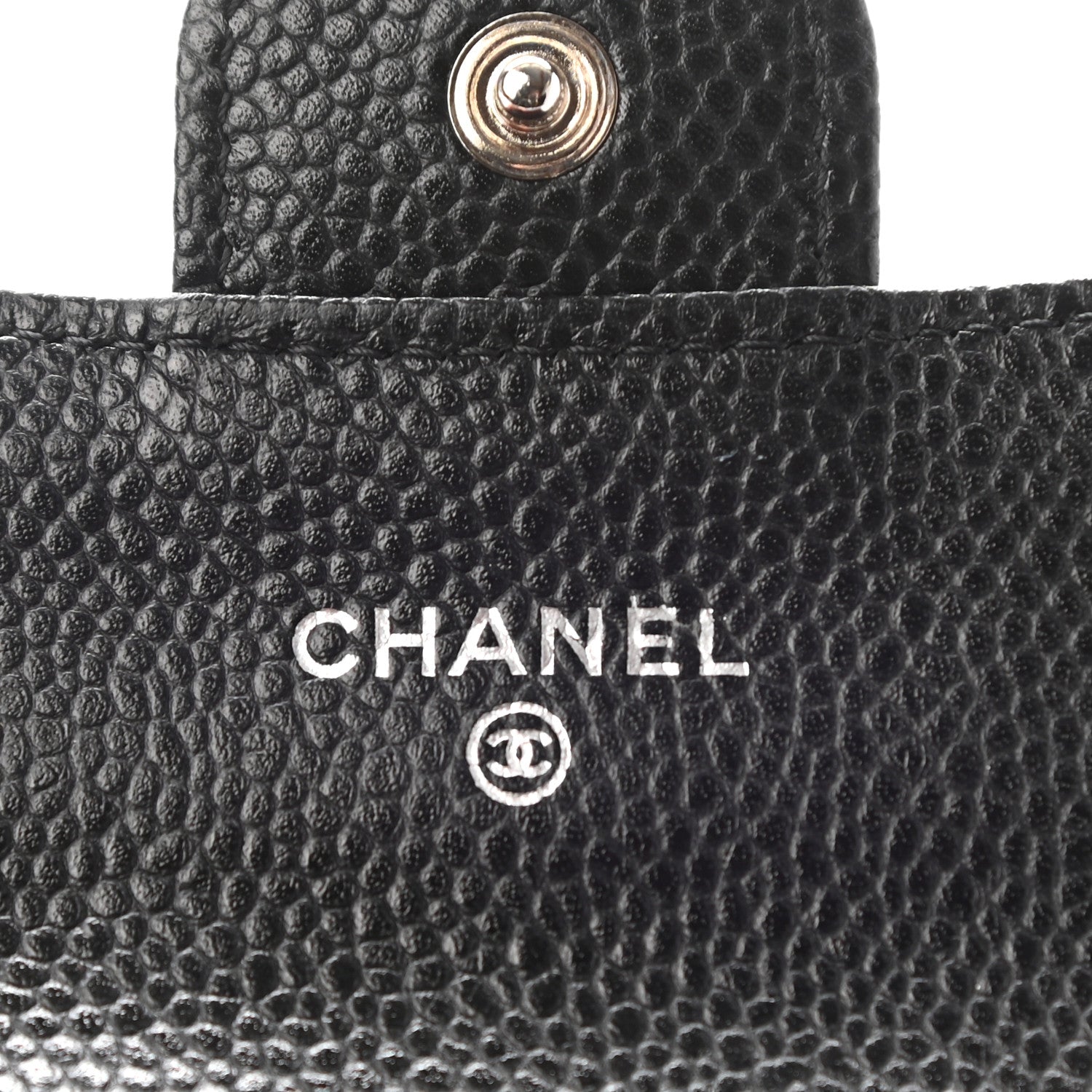 Chanel Caviar Quilted Flap Card Holder Wallet Black 6 of 7