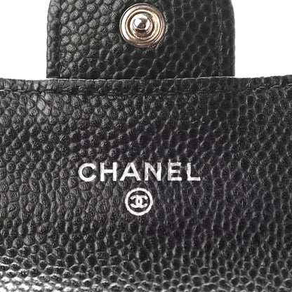 Chanel Caviar Quilted Flap Card Holder Wallet Black 6 of 7