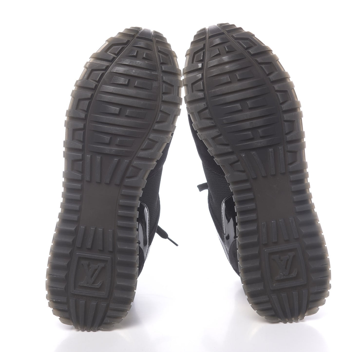 Suede Monogram Run Away Sneakers 38 Black