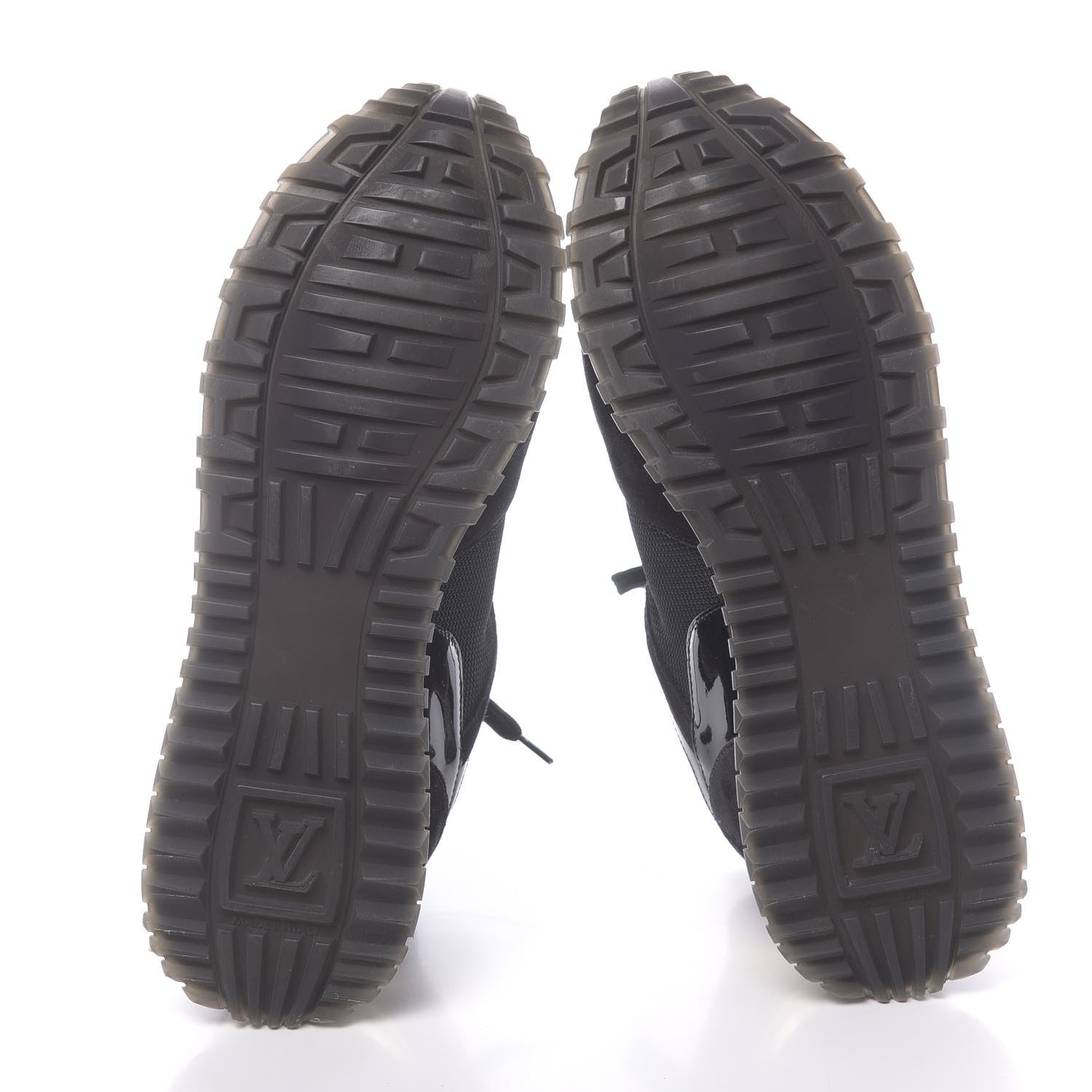 Louis Vuitton Suede Monogram Run Away Sneakers 38 Black 5 of 9